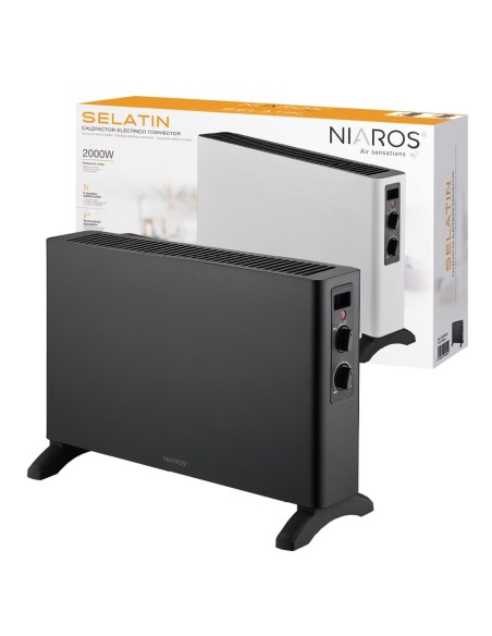 Calefactor Eléctrico Convector Selatin Máx. 2000W Negro