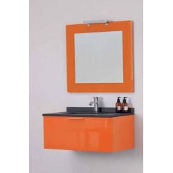 Mueble baño lacado naranja...