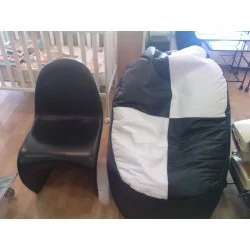 Puff grande y silla diseño pvc