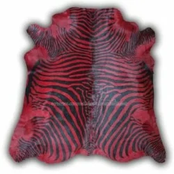 Piel Diseño Cebra Rojo