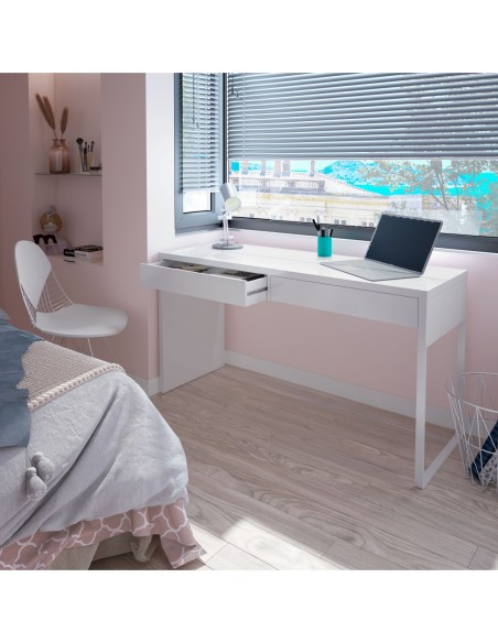 BIANCA Mesa escritorio (reversible) BLANCO ARTIK