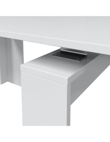 FUNZIONALE CONSOLA comedor 90x50-237 EXTENSIBLE BLANCO BRILLO