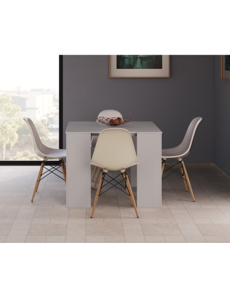 FUNZIONALE CONSOLA comedor 90x50-237 EXTENSIBLE BLANCO BRILLO