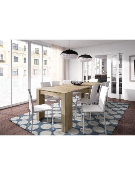 FUNZIONALE CONSOLA comedor 90x50-237 EXTENSIBLE ROBLE CANADIAN