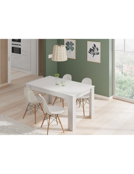 PRACTICO Mesa de comedor 90x140-190 EXTENSIBLE BLANCO ARTIK