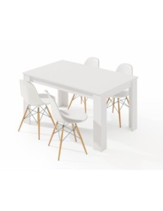 PRACTICO Mesa de comedor 90x140-190 EXTENSIBLE BLANCO ARTIK 2