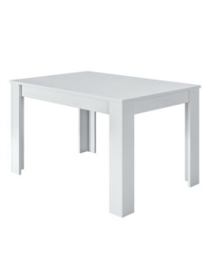 PRACTICO Mesa de comedor 90x140-190 EXTENSIBLE BLANCO BRILLO