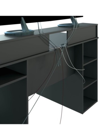 GAMER Mesa ordenador GAMER GRIS ANTRACITA