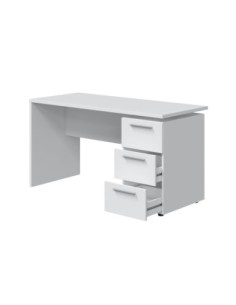 THEON Mesa despacho 3 cajones BLANCO ARTIK 2