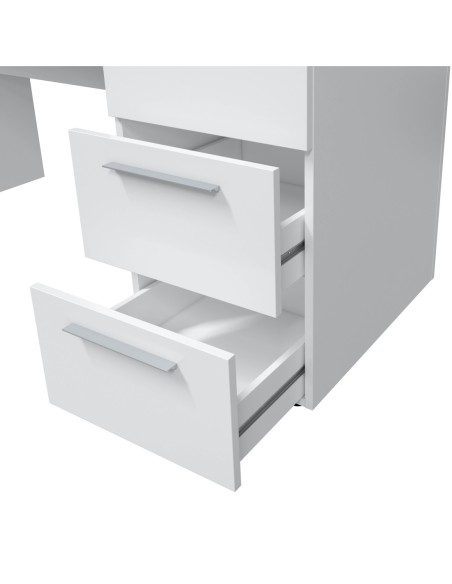 THEON Mesa despacho 3 cajones BLANCO ARTIK