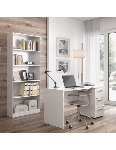 THEON Mesa despacho 3 cajones BLANCO ARTIK