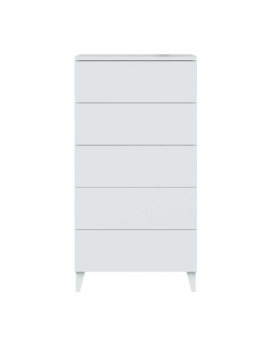 DIVA Mesita 2 cajones + 4 patas BLANCO BRILLO