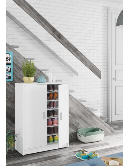LISS Zapatero-armario BLANCO