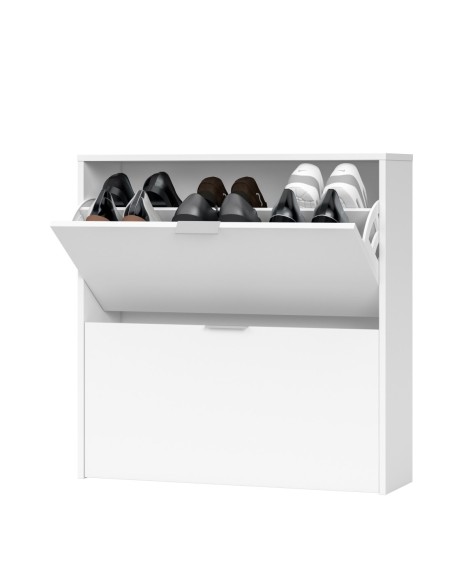 MAELYS Zapatero 2 puertas 75 (16 pares) BLANCO