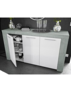 URBAN Buffet 3 puertas CEMENTO/ BL. ARTIK 2