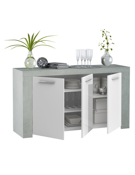 URBAN Buffet 3 puertas CEMENTO/ BL. ARTIK