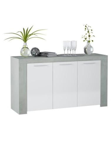URBAN Buffet 3 puertas CEMENTO/ BL. ARTIK