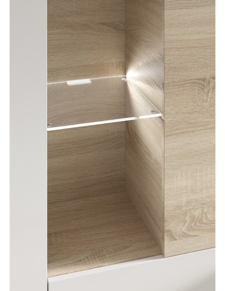 DISEGNO Salón compacto 260 ROBLE CANADIAN/BL.BRILLO