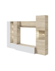 DISEGNO Salón compacto 260 ROBLE CANADIAN/BL.BRILLO 2