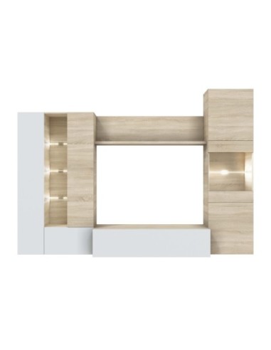 DISEGNO Salón compacto 260 ROBLE CANADIAN/BL.BRILLO