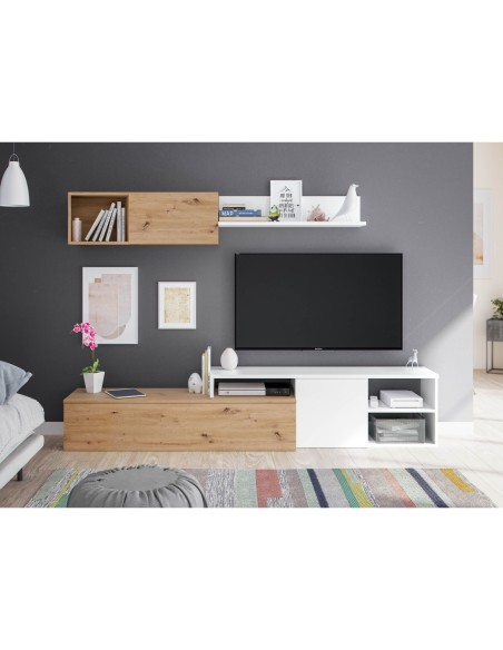 NEXO PLUS Salón  TV ROBLE NODI/BL.ARTIK