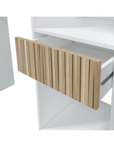 TEMPUS Vestidor 3 cajones BLANCO ARTIK/NATUR