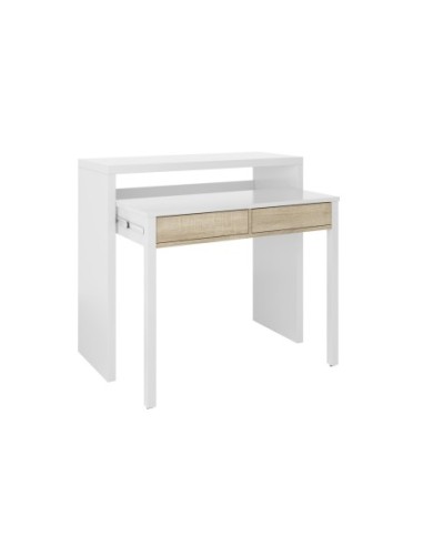 TYRION Consola escritorio ROBLE CANADIAN/BLANCO ARTIK