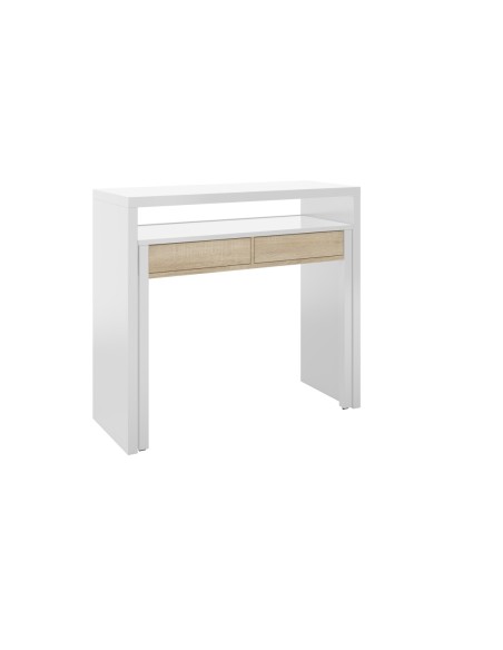 TYRION Consola escritorio ROBLE CANADIAN/BLANCO ARTIK