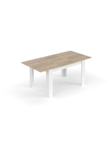 PRACTICO Mesa de comedor 90x140-190 EXTENSIBLE ROBLE CANADIAN/BLANCO ARTIK