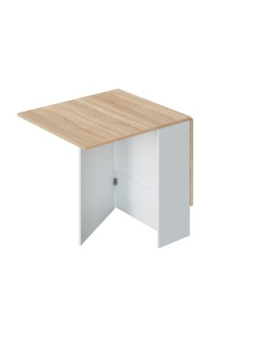 VOLARE Mesa cocina alas abatibles 31-140cm ROBLE CANADIAN/BLANCO ARTIK