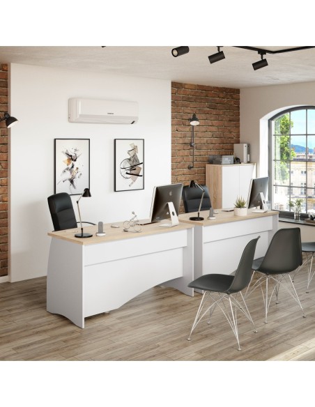 ARGON Mesa despacho con buc  BLANCO ARTIK/ROBLE CANADIAN