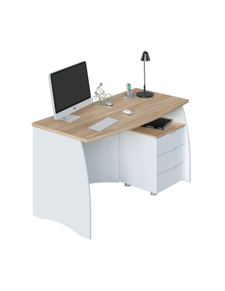 ARGON Mesa despacho con buc  BLANCO ARTIK/ROBLE CANADIAN