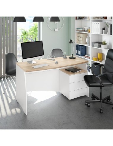 ARGON Mesa despacho con buc  BLANCO ARTIK/ROBLE CANADIAN