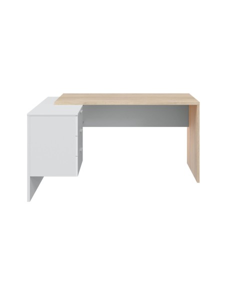 STYLE Mesa despacho con buc (reversible) ROBLE CANADIAN/BLANCO ARTIK