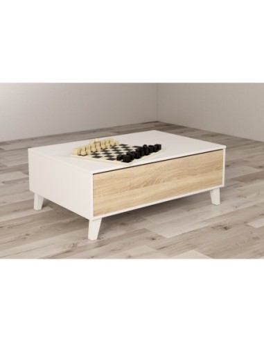 STYLUS PLUS Mesa centro elevable BL.BRILLO/R.CANADIAN