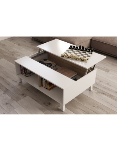 STYLUS PLUS Mesa centro elevable BL.BRILLO/R.CANADIAN