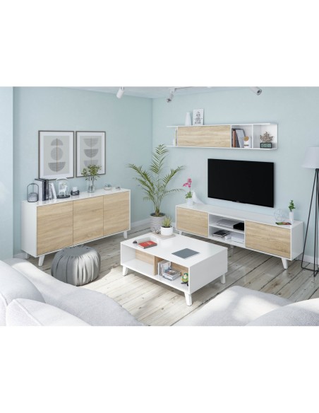 STYLUS PLUS Mesa centro elevable BL.BRILLO/R.CANADIAN