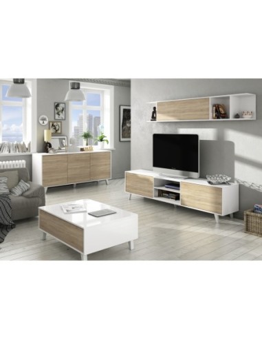 STYLUS PLUS Mesa centro elevable BL.BRILLO/R.CANADIAN