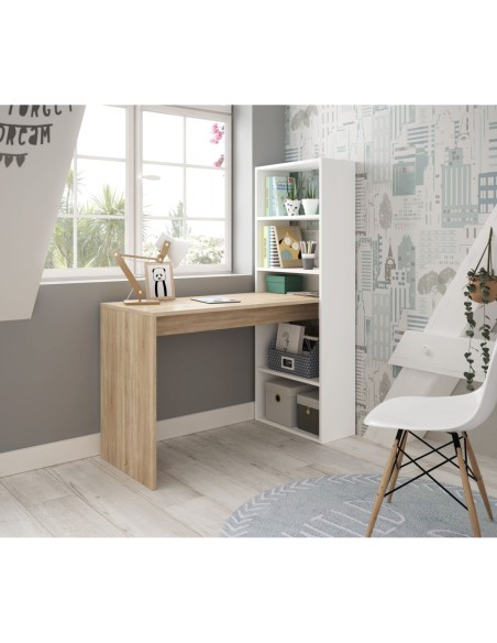 GIO PLUS Mesa + estantería BL.ARTIK/R.CANADIAN