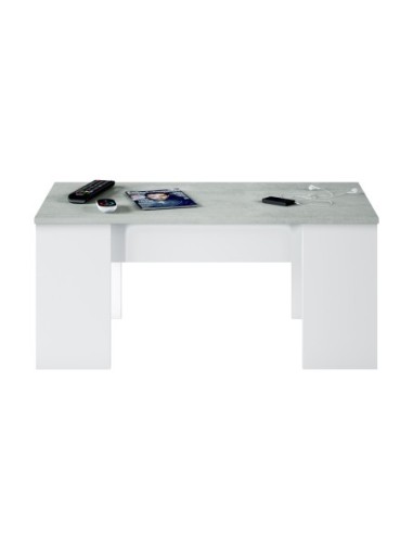 FLOW Mesa de centro elevable CEMENTO/ BL. ARTIK