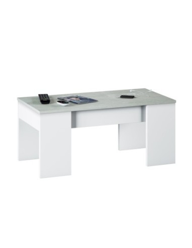 FLOW Mesa de centro elevable CEMENTO/ BL. ARTIK