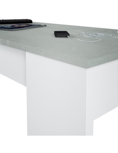 FLOW Mesa de centro elevable CEMENTO/ BL. ARTIK