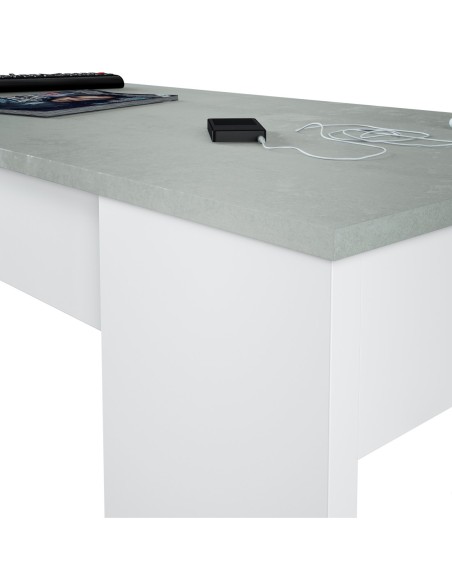 FLOW Mesa de centro elevable CEMENTO/ BL. ARTIK