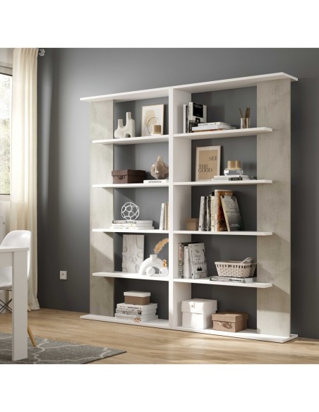 LORAS Estantería BL.ARTIK/CEMENTO