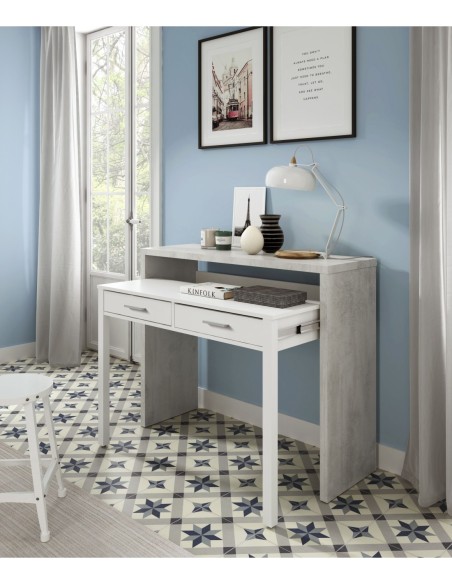 TYRION CONSOLA Escritorio BL.ARTIK/CEMENTO