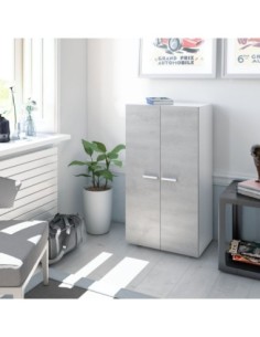 CLOE Zapatero-armario (6 baldas) BLANCO/CEMENTO 2