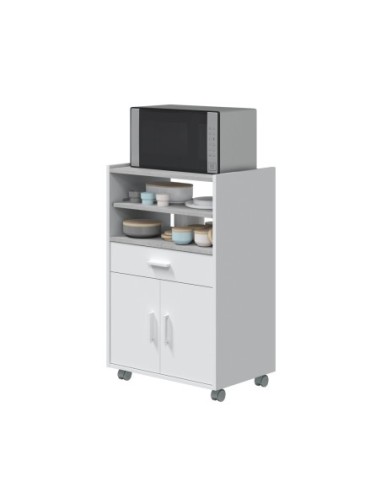 CHEFF Mueble microondas 1c+2p BLANCO ARTIK/CEMENTO