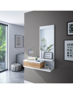 LIA Recibidor 1c + espejo BL.ARTIK/R.NODI