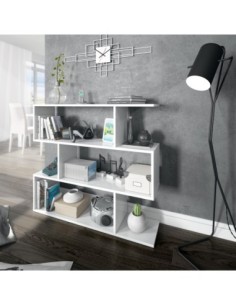 DANERYS Estantería baja BLANCO BRILLO