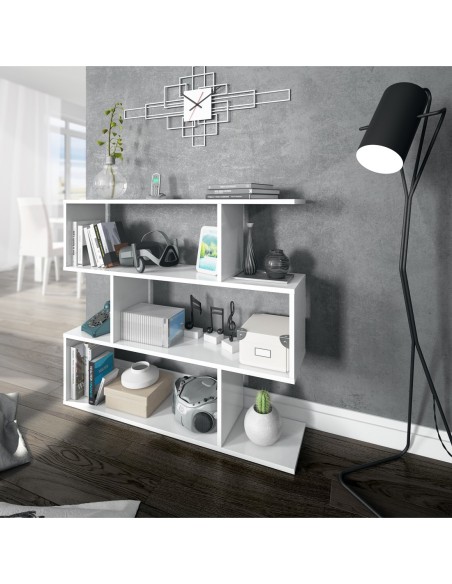 DANERYS Estantería baja BLANCO BRILLO